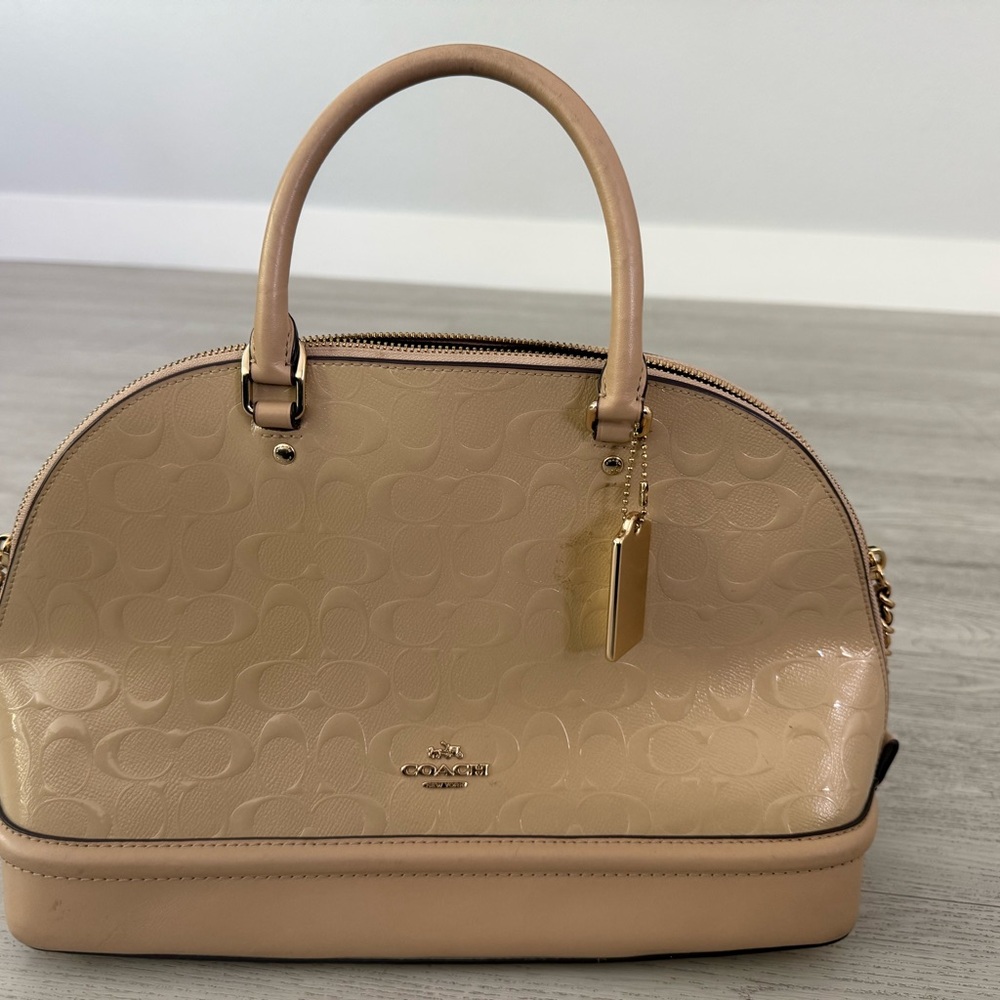 Coach Dome Satchel in Nude Beige